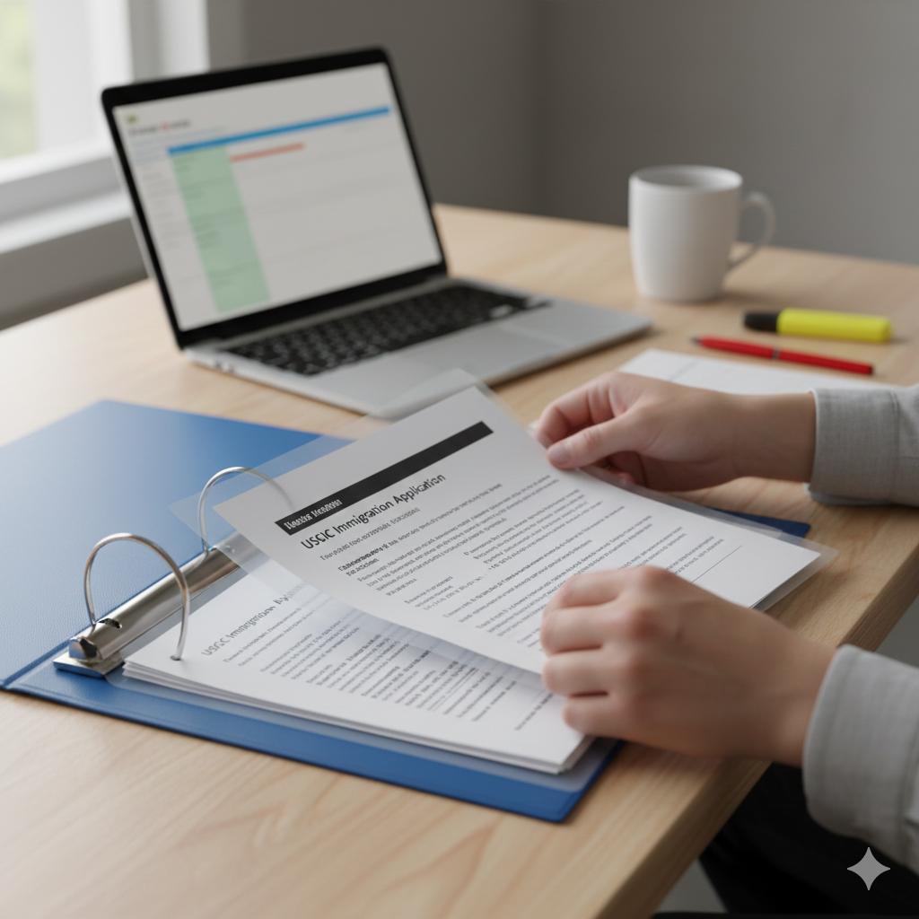 Preparación correcta para evitar errores en formularios de USCIS.