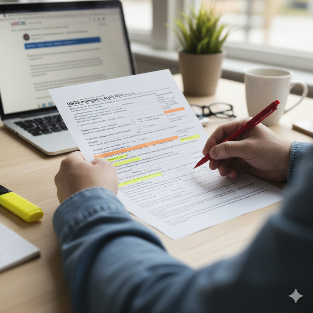 Evitar errores en formularios de USCIS antes de enviarlos.