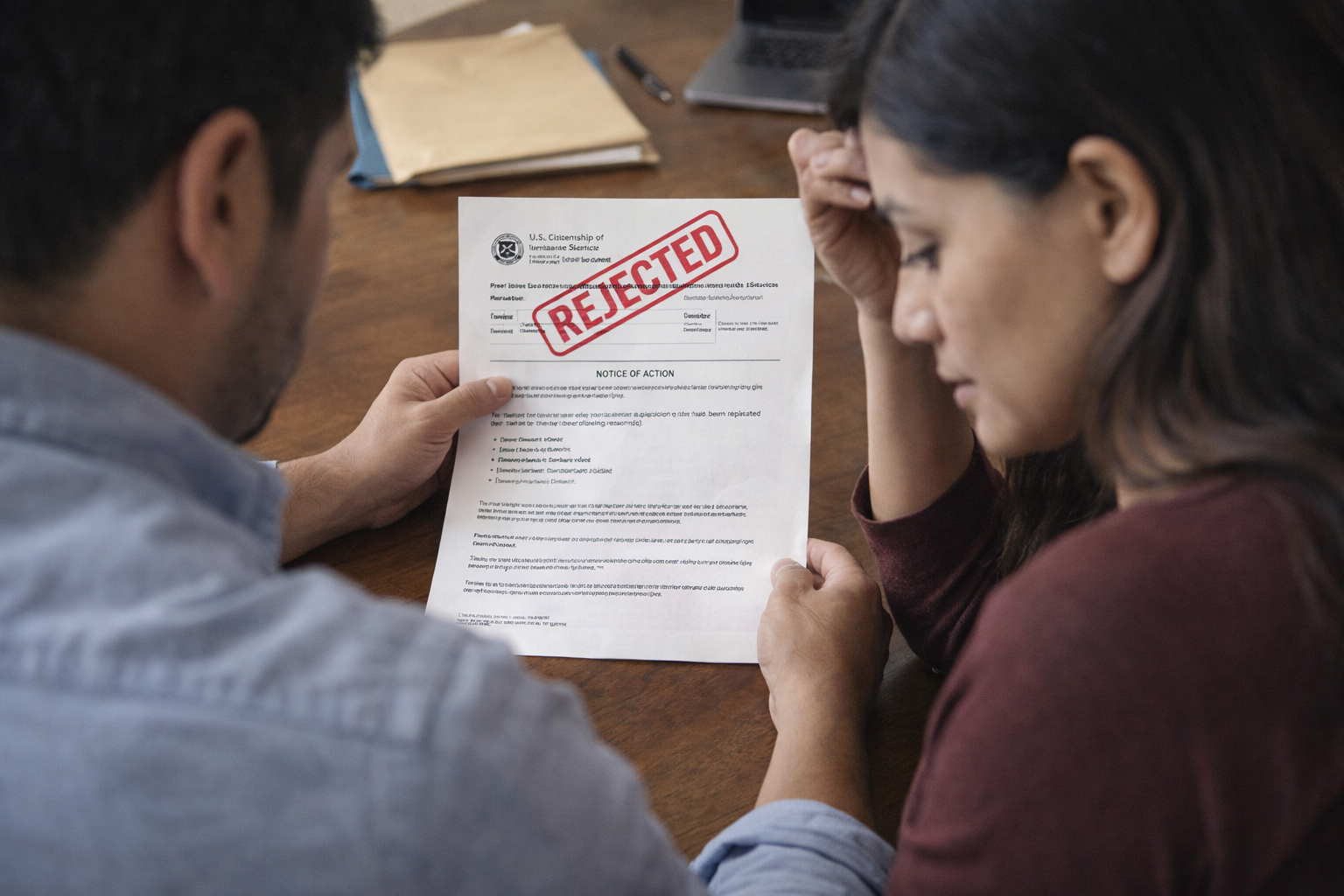 Qué hacer si inmigración rechaza mi caso