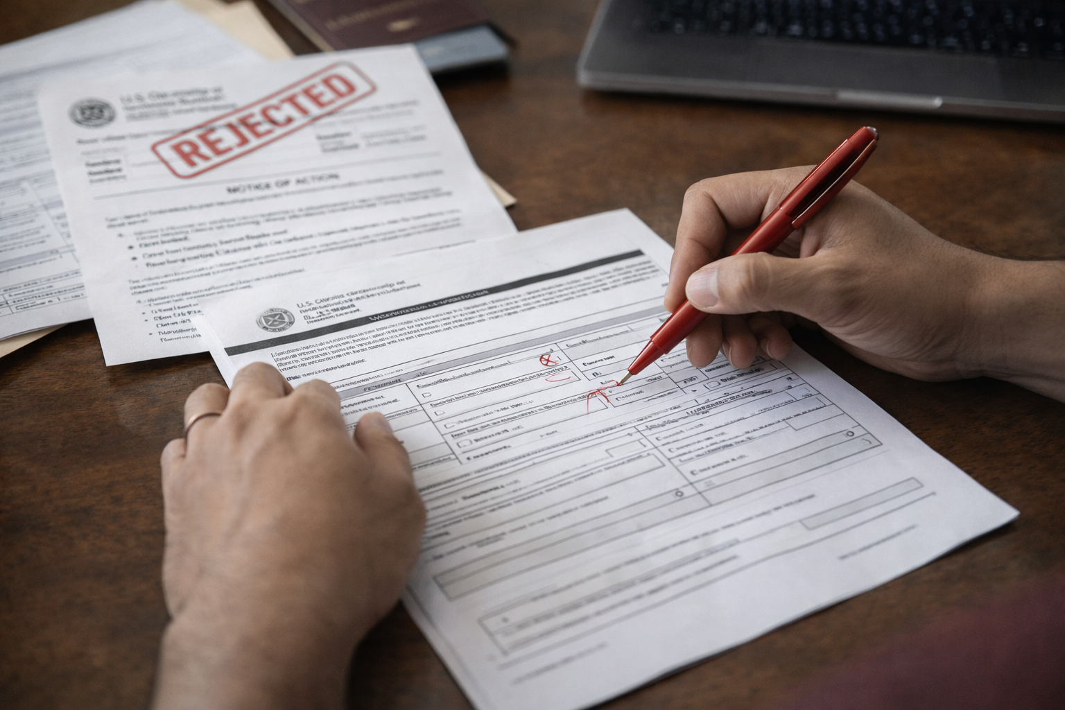 Qué hacer si inmigración rechaza mi caso