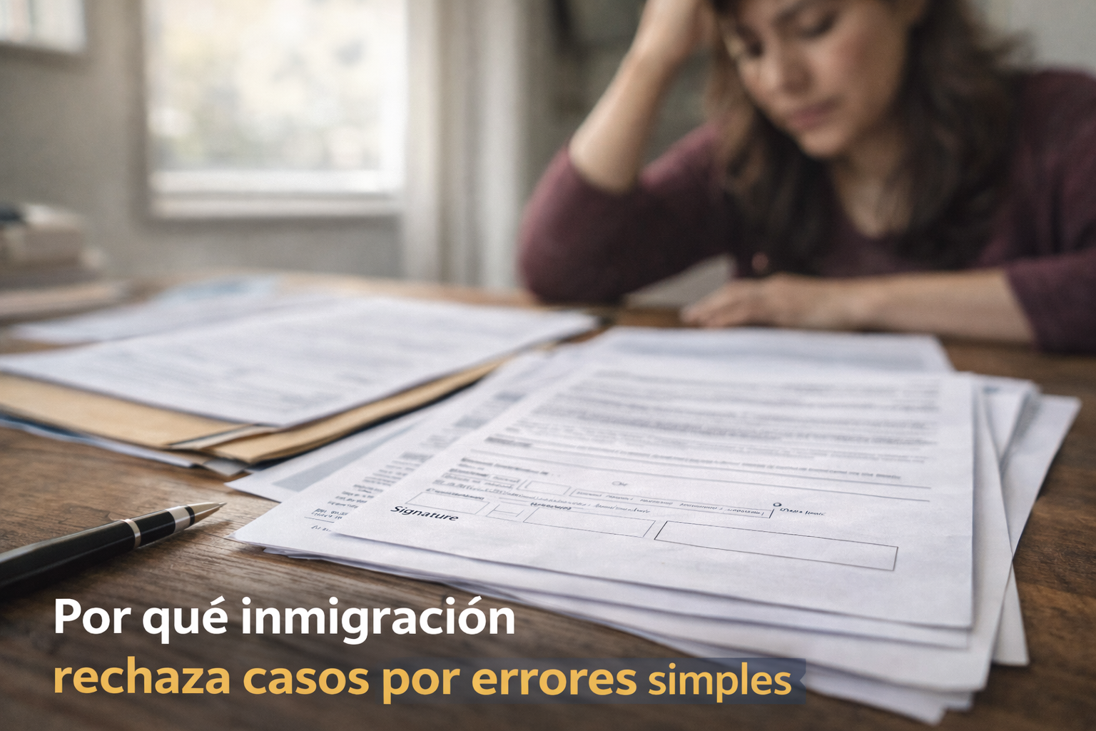 por qué inmigración rechaza casos por errores simples 